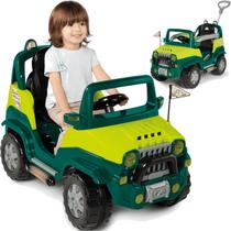Carrinho de Passeio e Pedal Empurrador Calesita Diipi Verde
