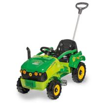 Carrinho de Passeio e Pedal - Trator TraCamp - Verde - Calesita