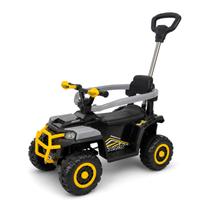 Carrinho de Passeio Elétrico Quadriciclo Infantil Cinza Músical Faról Led Empurrador Motoquinha Carrinho de Passeio Elétrico Quadriciclo Infantil Cinza Músical Faról Led Empurrador Motoquinha