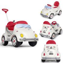 Carrinho De Passeio Fusca Fouks Infantil Pedal Motoca Protetor Branco
