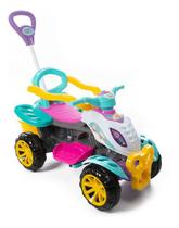 Carrinho De Passeio Infantil Com Pedal Rosa Menina - Maral