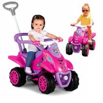 Carrinho de passeio infantil Cross Legacy Rosa Pink quadriciclo com pedal e empurrador Calesita