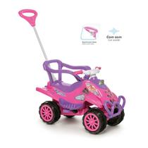Carrinho De Passeio Infantil Empurrador E Pedal Bebê Cross Turbo Rosa - Calesita