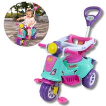 Carrinho De Passeio Infantil Empurrador Pedal Triciclo 12m