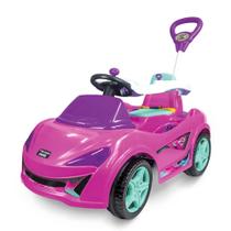 Carrinho de Passeio Infantil Menina com Pedal Buzina e cinto de segurança Rosa