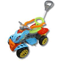 Carrinho De Passeio Infantil Quadriciclo Com Haste E Pedal Colorido