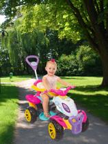 Carrinho De Passeio Infantil Quadriciclo Haste Pedal - Menina