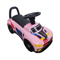 Carrinho De Passeio Infantil Rosa Criança Farol LED C/Musica Carrinho De Passeio Infantil Rosa Criança Farol LED C/Musica