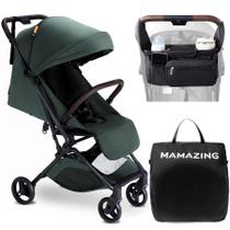 Carrinho de passeio MAMAZING Ultra Air Green com organizador e almofada de 5 kg Carrinho de passeio MAMAZING Ultra Air Green com organizador e almofada de 5 kg
