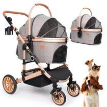 Carrinho de Passeio Multifuncional Bicystar 3 em 1 para Cães e Gatos