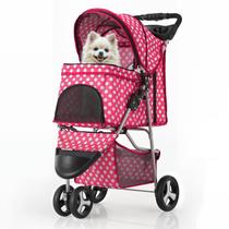Carrinho de passeio para animais de estimação MoniBloom de 3 rodas para cães pequenos e médios e gatos Carrinho de passeio para animais de estimação MoniBloom de 3 rodas para cães pequenos e médios e gatos