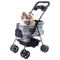 Carrinho de passeio para Pet, animal de estimação, cachorro, cão, gato de pequeno porte até 15Kg