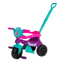 Carrinho de Passeio Pedal Infantil Kemotoca Baby Dog Roxo Feminino Triciclo Kendy