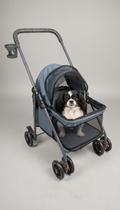 Carrinho de Passeio Pet Dobrável 15kg Porta Copo Azul Carrinho de Passeio Pet Dobrável 15kg Porta Copo Azul