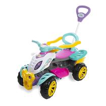 Carrinho De Passeio Quadriciclo Empurrador Pedal Menina