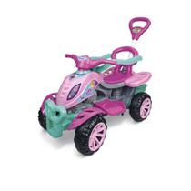 Carrinho de Passeio Quadriciclo Infantil Maral Com Pedal Buzina Empurrador Motoquinha Azul Rosa Colorido Carrinho de Passeio Quadriciclo Infantil Maral Com Pedal Buzina Empurrador Motoquinha Azul Rosa Colorido