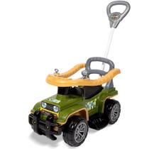 Carrinho de Passeio Quadriciclo JIP JIP Maral com Empurrador Infantil Militar, Rosa ou Azul