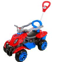 Carrinho de Passeio Quadriciclo Pedal e Empurrador Spider Homem Amaranha Maral Carrinho de Passeio Quadriciclo Pedal e Empurrador Spider Homem Amaranha Maral
