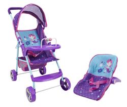 Carrinho de passeio Toy Stroller 509 Mermaid Travel System com acessórios