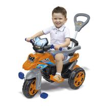 Carrinho De Passeio Triciclo Infantil Moto Trail Laranja - Maral