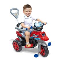 Carrinho De Passeio Triciclo Infantil Moto Trail Vermelha - Maral