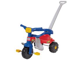 Carrinho de Passeio Triciclo Infantil Tico-Tico Festa Azul Com Aro - Magic Toys