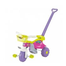 Carrinho de Passeio Triciclo Infantil Tico-Tico Festa Rosa Com Aro - Magic Toys