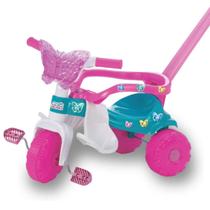 Carrinho de Passeio Triciclo Motoca Infantil Butterfly Rosa Sem Luz - Magic Toys