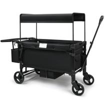 Carrinho de passeio VOOI W2 de 2 lugares dobrável para crianças com arneses
