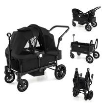 Carrinho de passeio Wagon BABY JOY para 2 crianças com alça ajustável