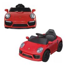 Carrinho De Pedal Infantil 2 em 1 Porsche Vermelho 12V Usb