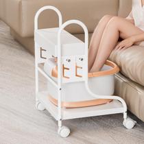 Carrinho de pedicure OMySalon de altura ajustável com rodas de travamento Carrinho de pedicure OMySalon de altura ajustável com rodas de travamento