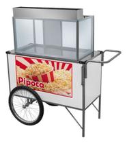 Carrinho de Pipoca com Guarda Sol e Rodas de Bicicleta Cefaz