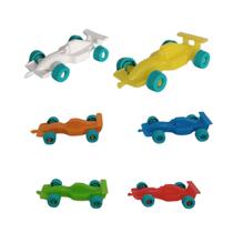 Carrinho de Plástico Colorido Formula 1 - 20 Unidades