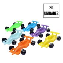Carrinho de Plástico Colorido Formula 1 - 20 Unidades