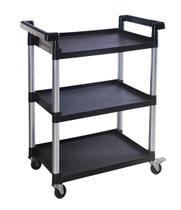 Carrinho de plástico utilitário MaxWorks 80774 de 3 prateleiras com capacidade de 225 kg