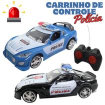 Carrinho De Polícia Infantil de Controle Remoto Brinquedo Infantil Menino Carro Aventura Presente