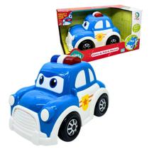 Carrinho De Polícia Musical Coleção Baby Land Cardoso Toys Com Luzes Sons Música Crianças Bebês +12 Meses