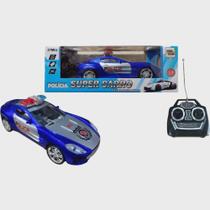 Carrinho De Policial Controle Remoto Total Super Carro Policia(Azul) Carrinho De Policial Controle Remoto Total Super Carro Policia(Azul)