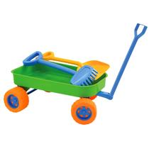 Carrinho De Praia Beach Play Menino e Menina C/ Pá E Rastelo
