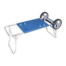 Carrinho de praia em aluminio para 5 cadeira vira mesa com porta objetos e mesinha porta latas - Mor Carrinho de praia em aluminio para 5 cadeira vira mesa com porta objetos e mesinha porta latas - Mor