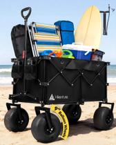 Carrinho de Praia Hikenture com Rodas Infláveis de PU de 9" Dobrável Carrinho de Praia Hikenture com Rodas Infláveis de PU de 9" Dobrável