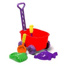 Carrinho De Praia Infantil Play Time Com Acessórios - Cotiplas Carrinho De Praia Infantil Play Time Com Acessórios - Cotiplas