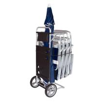 Carrinho de Praia Mesa Cadeiras Guarda-Sol 15 kg Mor