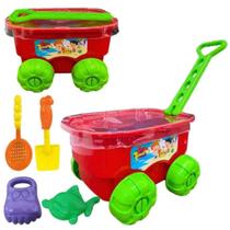 Carrinho De Praia Play Time Roda Verde Cotiplas 2530 Carrinho De Praia Play Time Roda Verde Cotiplas 2530