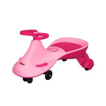 Carrinho de Rolimã Gira Car Rosa Musical Plasmacar Skate C/ Luzes Até 50kg Infantil