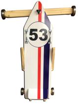 Carrinho De Rolimã Vintage Madeira Brinquedo Herbie 53