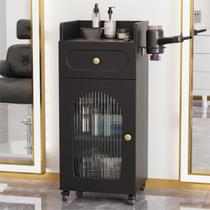 Carrinho de Salão OmySalon 3 Camadas com Rodízios Preto Carrinho de Salão OmySalon 3 Camadas com Rodízios Preto