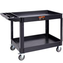 Carrinho de serviço utilitário VEVOR 2 Shelf 250 kg com rodas giratórias
