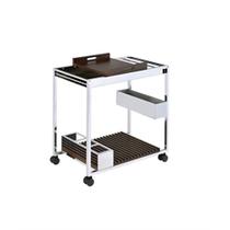 Carrinho de servir Casafoyer Lisses Metal Chrome 2 compartimentos